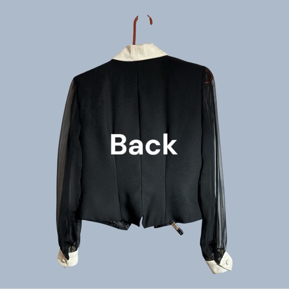 J.R. Nites Petites by Caliendo Tuxedo Short Waist Tailored Fit Jacket Top Size 8 - Picture 3 of 5